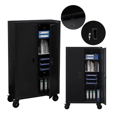 AREBOS Filing cabinet Office cabinet Storage cabinet Material cabinet Steel cabinet - Black