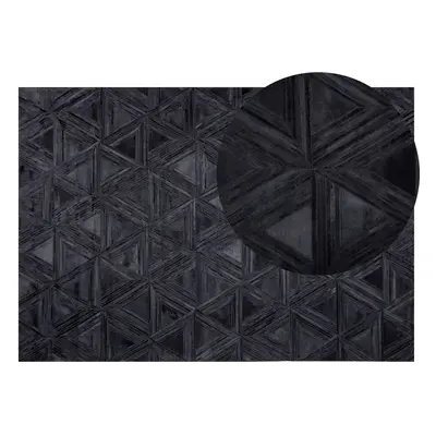 Cowhide Area Rug x cm Black KASAR