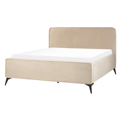 Bed Velvet VALOGNES x cm (EU King Size) Taupe