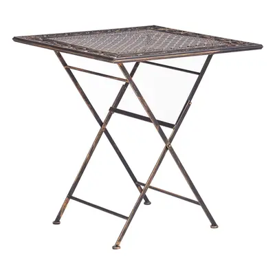 Metal Garden Bistro Table x cm Black BORMIO