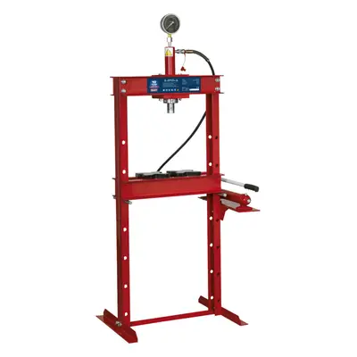 10 Tonne Hydraulic Press - Floor Type - Detachable Pump & Ram - Pressure Gauge