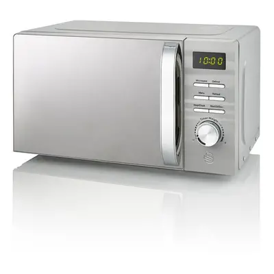 Swan Symphony Microwave Oven 700W LED Digital Display 20L Freestanding 60m Timer - Grey