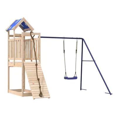 vidaXL Outdoor Playset Garden Playhouse Playground Equipment Solid Wood Pine