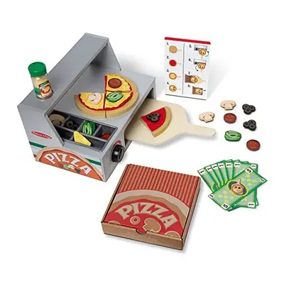 Pizza Toy Shop Wooden Play Food Sets for Children Kitchen Toys for Girls or Boys Wooden Food Toy