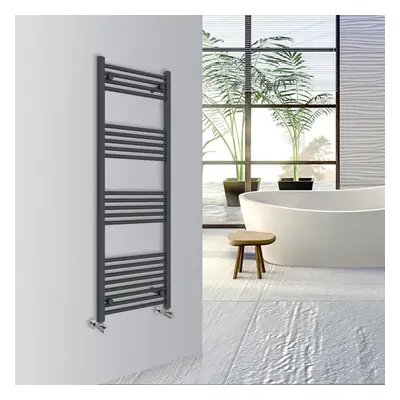 (Anthracite, 1400x500mm) Warmehaus Straight Bathroom Heated Towel Rail Warmer Radiator Central H