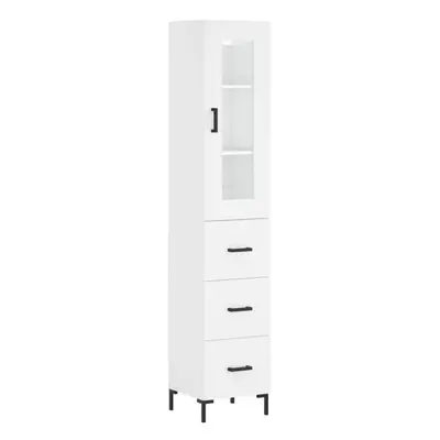 (white, drawers) vidaXL Highboard Sideboard Tall Storage Cabinet Side Cabinet Engineered Wood