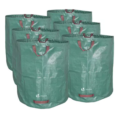 VOUNOT Set of Garden Waste Bags, L Heavy Duty Garden Refuse Bags with Handles, Reusable Large Ga