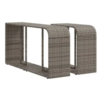 vidaXL Storage Shelves Storage Racks Display Shelves pcs Grey Poly Rattan