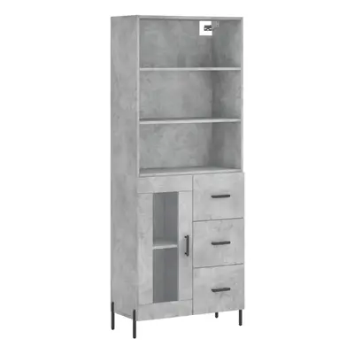 (concrete grey, glass door drawers) vidaXL Highboard Sideboard Storage Cabinet Home Side Cabinet