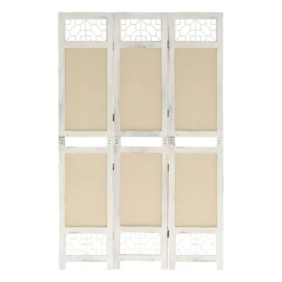 (105 x cm) vidaXL 6-Panel Room Divider Cream Fabric Privacy Folding Screen Multi Sizes