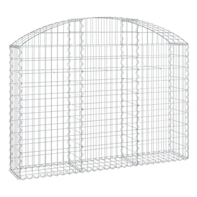 (150 x x 100/120 cm) vidaXL Arched Gabion Basket Galvanised Iron Mesh Wire Stone Basket Multi Si