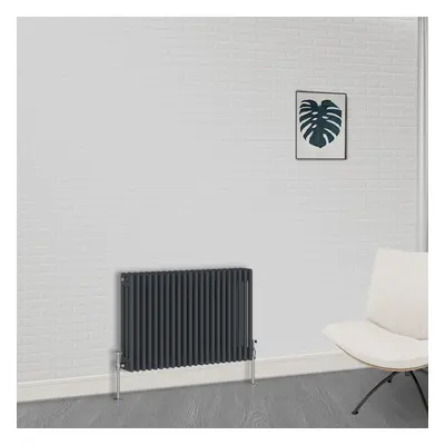 (600 x 1010mm-3 Column) NRG Traditional Anthracite Cast Iron Style Radiator