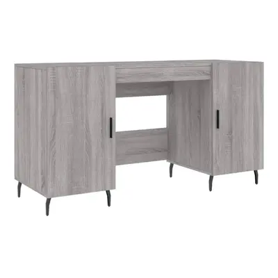 (grey sonoma) vidaXL Desk Computer Desk Writing Table Office Work Desk White Engineered Wood