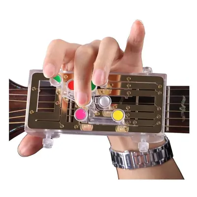 (Gold) Anti-Pain Finger Cots Guitar Assistant Teaching Aid Guitar Learning System Teaching Aid F