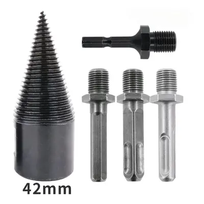 (42mm) 32/42mm Steel Square Shank/Round Shank/Hex Shank Wood Splitting Drill Bit Woodworking Too