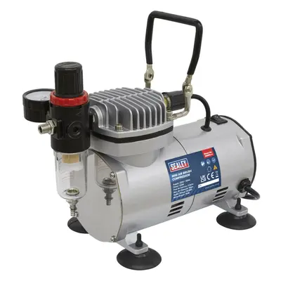 Mini Air Brush Compressor - Quiet Running - 122W Electric Motor - Oil Free