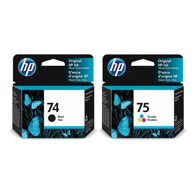 HP 75 Black Cyan Magenta Yellow Ink Cartridge Toner Value Pack