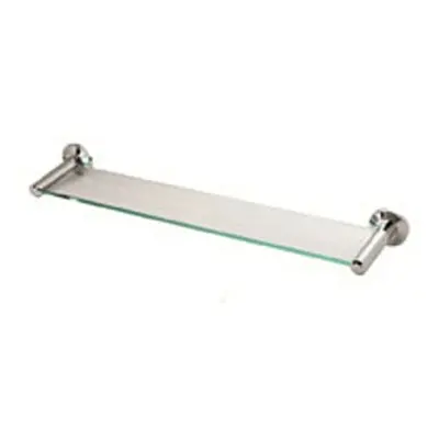 Recessed Glass Shelf on Pedestals Concealed Fix 470mm Centres Chrome