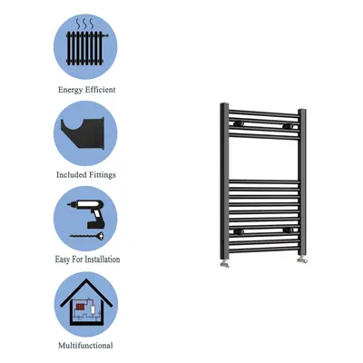 (black, 800*450mm) Stylish Straight Towel Rail HeatingTowel Radiator