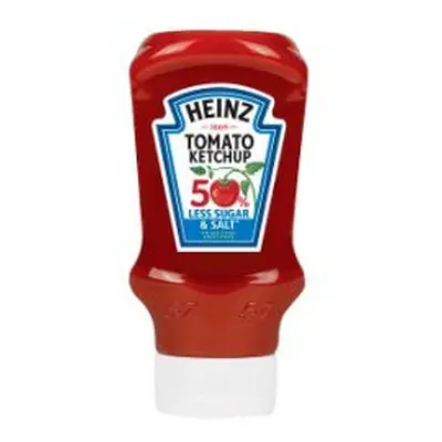 Heinz 50% Less Sugar & Salt Tomato Ketchup 435g (Pack of 10)