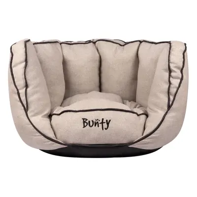 (Small, Capri Oatmeal) Bunty Oyster Dog Bed | Extra Plush Base and High Walls