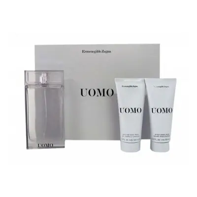 Zegna Uomo Pcs Set: 3.4 Edt Sp + 3.4 After Shave Balm + 3.4 Hair And Body Wash