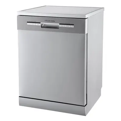 Russell Hobbs Stainless Steel Effect Full Size, 60cm Wide Freestanding Dishwasher, Place Setting