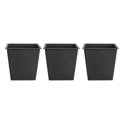 Set of Plant Pots BALZO Synthetic Material Black