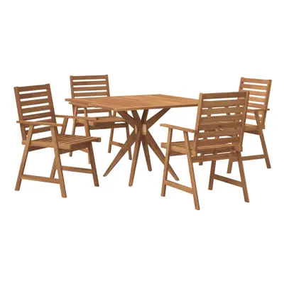 (110 x x cm/ piece) vidaXL Garden Dining Set Piece Outdoor Table and Chair Solid Wood Acacia