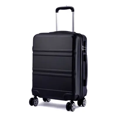 (24 inch Black) 20/24/28 ABS Hard Shell Luggage Travel Suitcase Wheels Spinner Or Pieces With TS