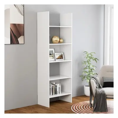 vidaXL Book Cabinet White Chipboard Bookcase Standing Shelf Storage Rack Room