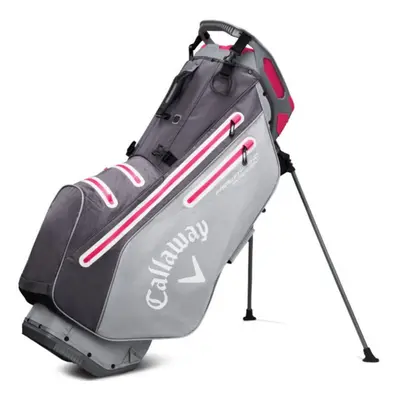 Callaway Golf Fairway HD Waterproof Stand Bag (2022 edition), Charcoal/Silver/Pink