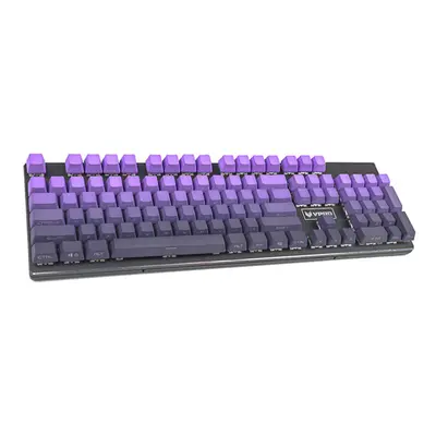 (Purple) Keys Gradient Blue/Purple Keycap Set OEM Profile PBT Two Color Molding Translucent Side