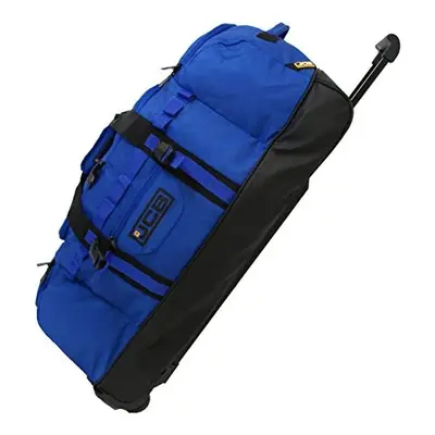 JCB - Men's Wheeled Holdall Duffle Bag - Royal Blue - Water-Resistant PU Base - Retractable Trol