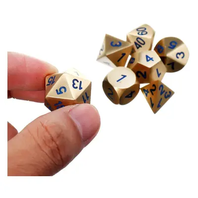 () Pure Copper Polyhedral Dices Set Metal Role Playing Game Dice Gadget for Dungeons Dragon Game