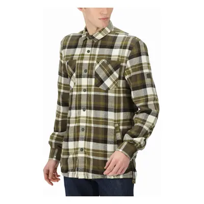 (S, Khaki) Regatta Mens Thamos Long Sleeve Checkered Brushed Shirt