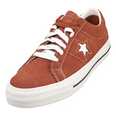 (7) Converse One Star Pro Ox Mens Fashion Trainers in Red Oak White