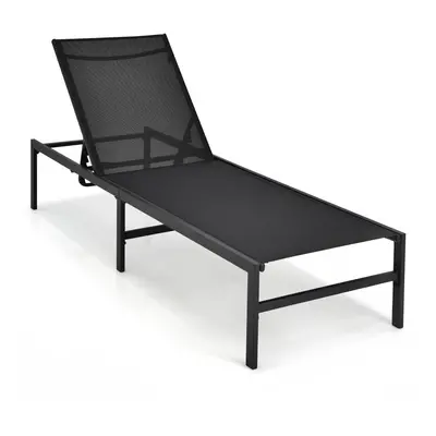 Outdoor Chaise Lounge Chair Rustproof Steel Sunbathing Recliner