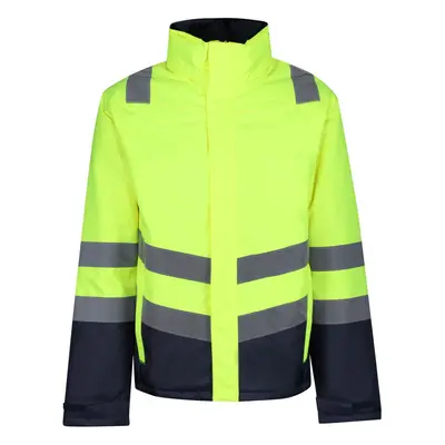 (S, Yellow/Navy) Regatta Mens High-Vis Bomber Jacket