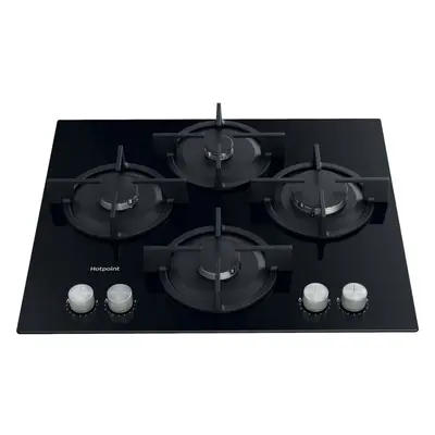 Hotpoint HGS61SBK 60cm Gas Hob - Black