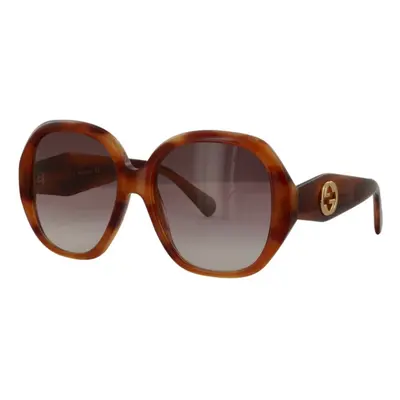 Gucci GG0796S Havana/Red Sunglasses