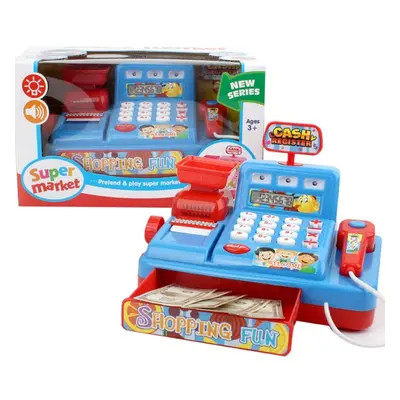 () Electric Multi-functional Simulation Cash Register Play House Game Puzzle Toy Set with Light 