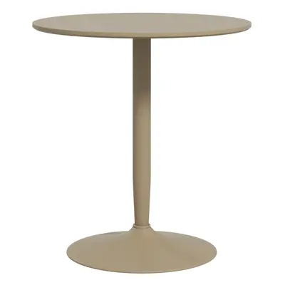 HOMCOM Round Dining Table, Non-slip Pad for Living Room Light Brown