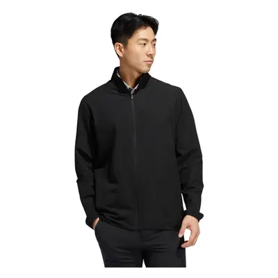 (S, Black) adidas Golf Mens Golf Core Wind Full Zip Stretch DWR Jacket