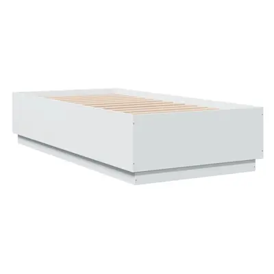 (white, x cm) vidaXL Bed Frame Bedroom Bed Base Bedstead Mattress Foundation Engineered Wood