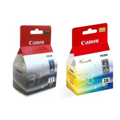 Canon PG-37 / CL-38 Original Printer Ink Cartridge - For use Pixma iP1800 iP1900 iP2500 IP2580 i