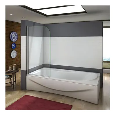 AICA Single Pivot Shower Bath Screen 5mm Glass Panel 800x1400mm