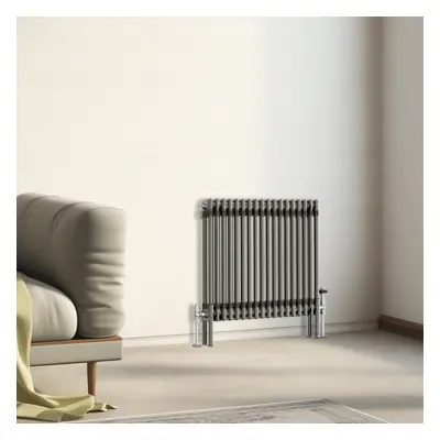 (600x830mm - Column) Traditional Cast Iron Style Radiator Raw Metal Central Heating Column