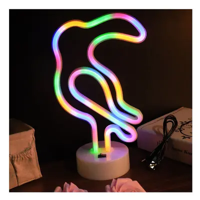 (Big Mouth bird sign light) Upgrade Neon Night Light Rabbit Vibrato Anchor Bigmouth Bird Creativ