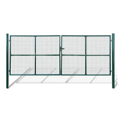 vidaXL Mesh Garden Gate 415x200cm Outdoor Patio Fencing Barrier Edging Door